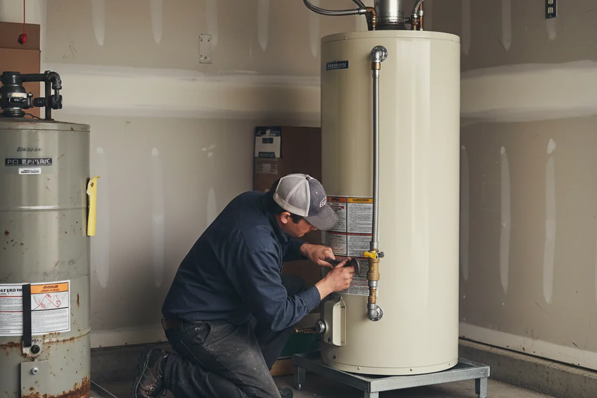 Water heater and shutoff valve replacement in Six Mile