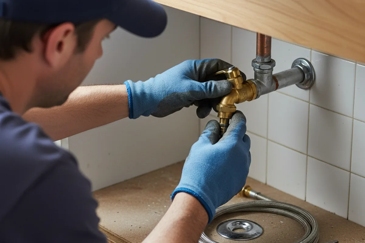 Shutoff valve and fitting work during Emergency Plumbing in Six Mile